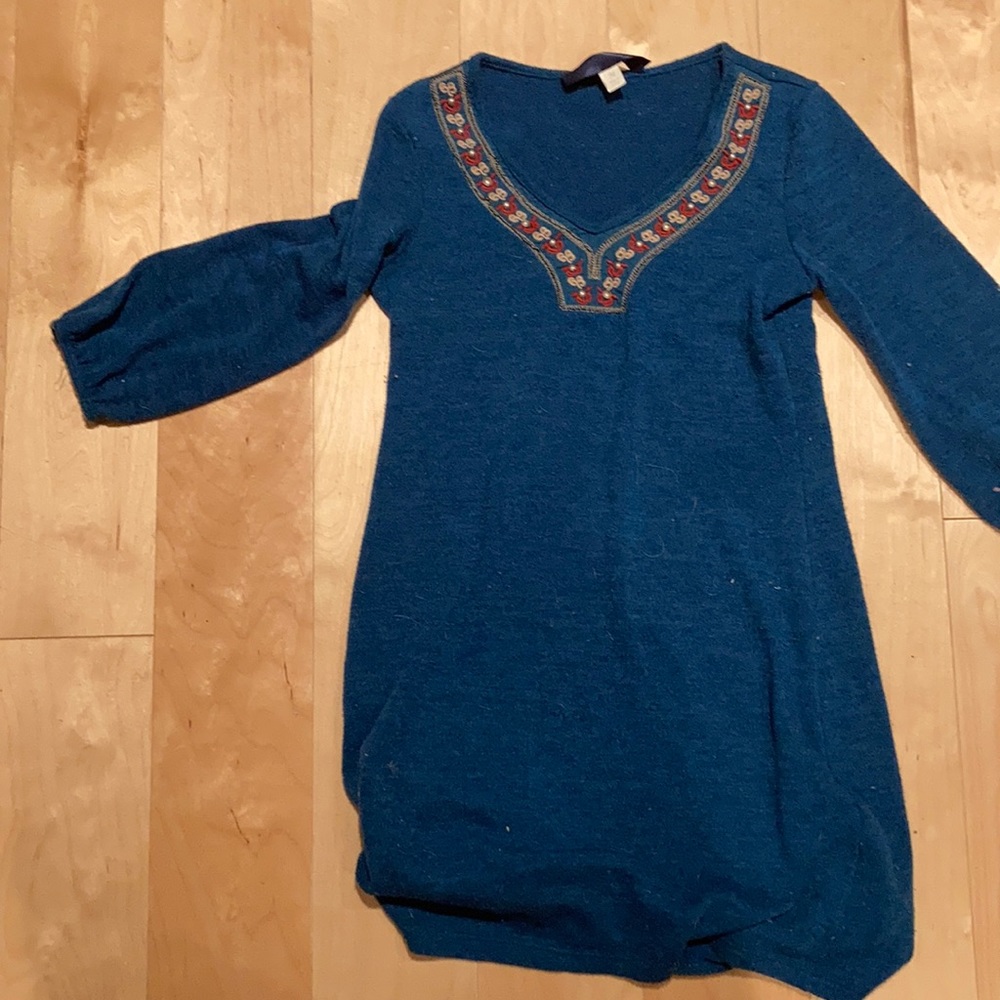 Blue rain tool tunic